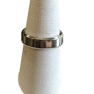 Brand New!! Size 7 Stainless steel plated beveled edge band/ring